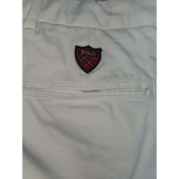 Polo Ralph Lauren Mens Cotton Twill Stretch Pants 32x32 Slim Fit Ivory - Picture 6 of 9